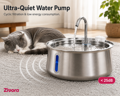 Zivora AquaPurr™ 4L Cat Fountain