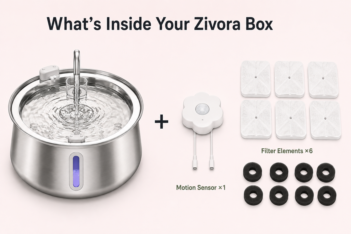 Zivora AquaPurr™ 4L Cat Fountain