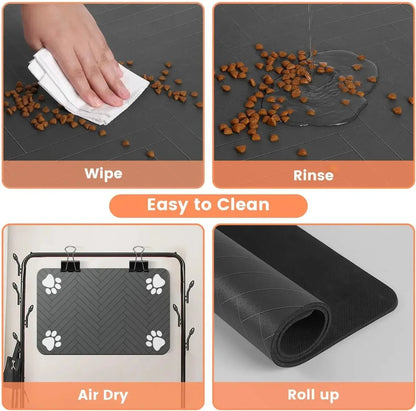 CleanPaws – Waterproof Pet Feeding Mat